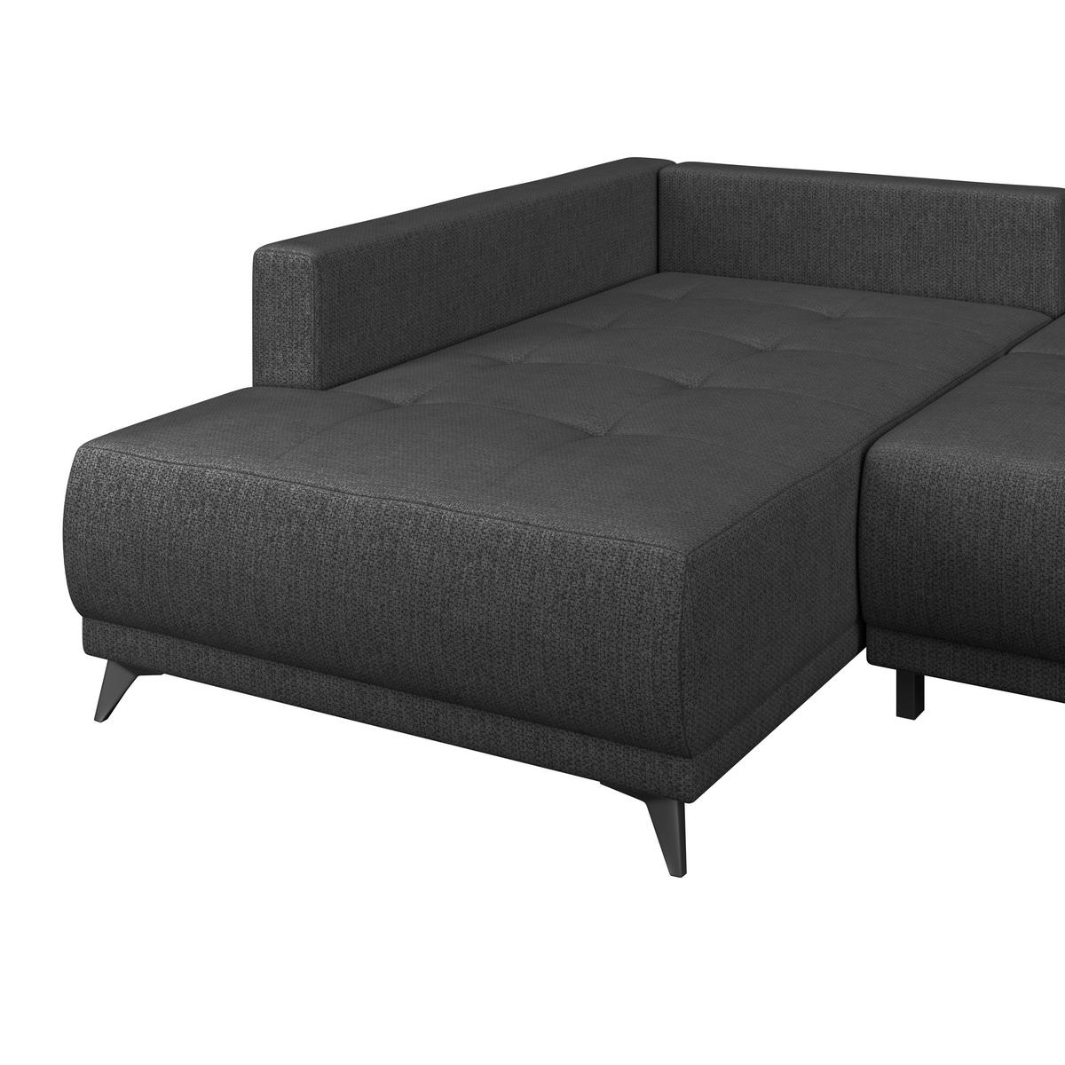 Kutna Garnitura Texas - sivo-smeđa/crna, Konvencionalno, drvo (203/259cm)