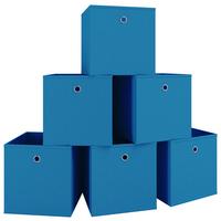 Faltbox 6er-Boxas - Blau, Basics, Kunststoff (27/28/27cm) - MID.YOU