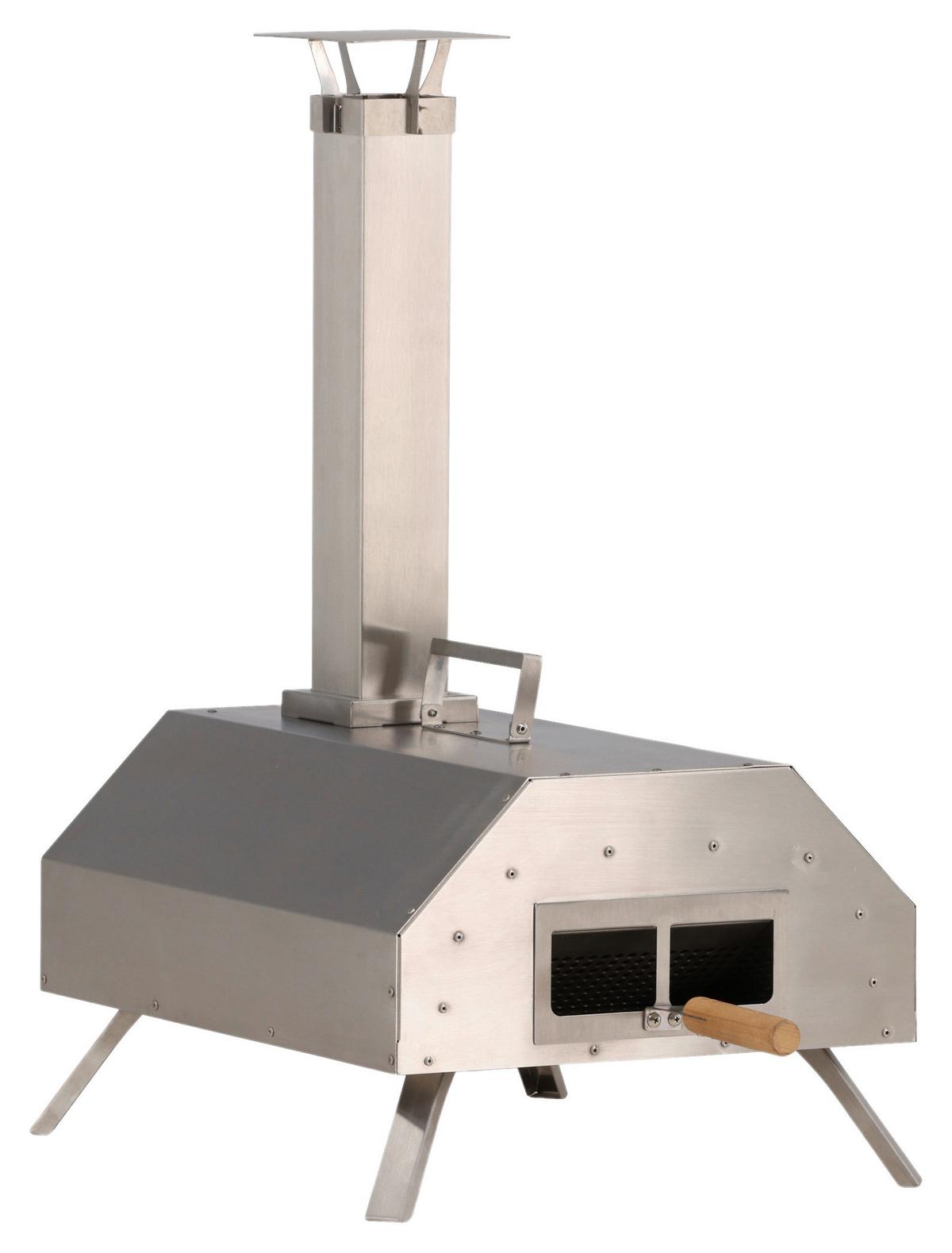 Pizzaofen Hamna ca. 76,4x68,1x40 cm Silber - Silberfarben, KONVENTIONELL, Metall (76,4/68,1/40cm) - Gardenson