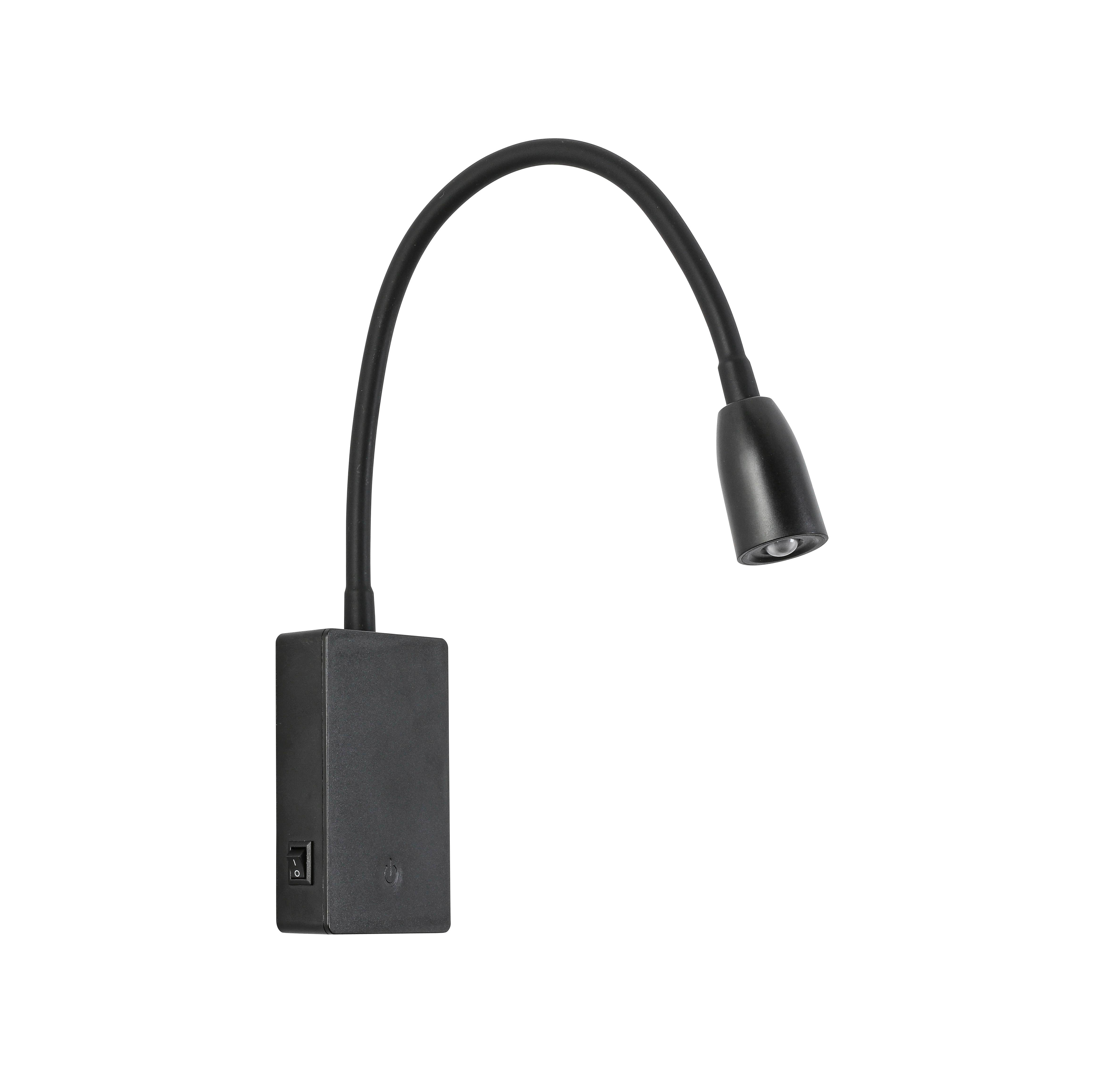Zidna Led Lampa Witi - crna, Moderno, metal/plastika (3,08/7/max 49,65cm) - Mömax