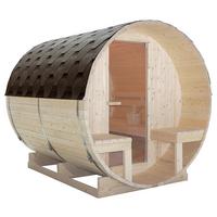 Szaunahordó Bergen - lucfenyőszínű, Konventionell, üveg/fa (194,8/220/191,5cm) - Sanotechnik