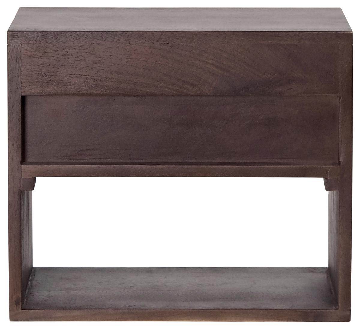 SZAFKA NOCNA AHRENSHOOP - kolor orzecha włoskiego, Modern, drewno (40/34/30cm) - MID.YOU