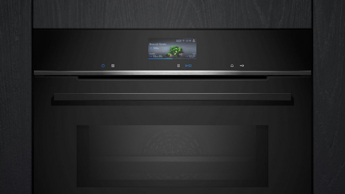 Einbaubackofen HM736GAB1 - Schwarz (59,4/59,5/54,8cm) - Siemens