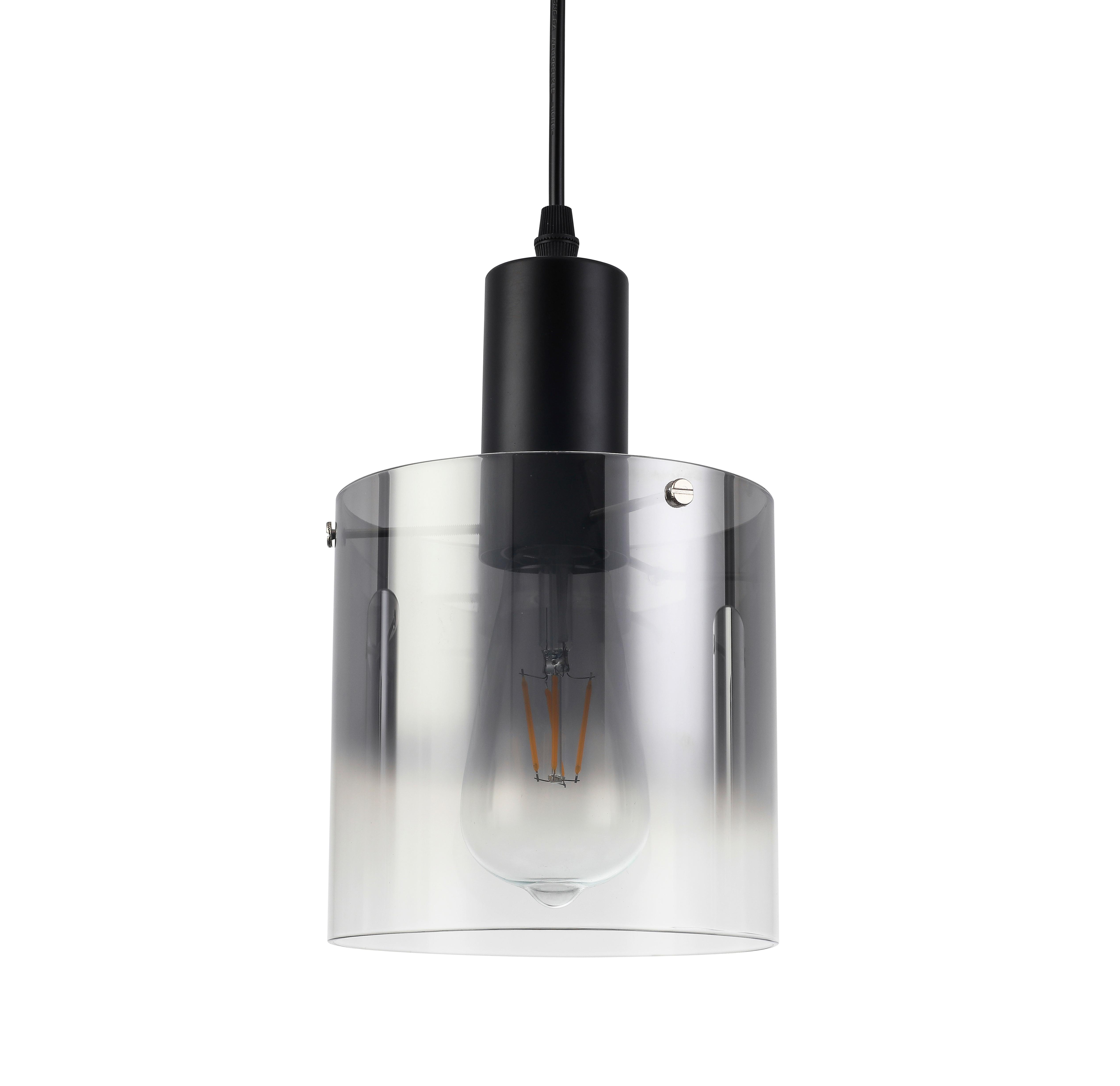HÄNGLAMPA CHRISTIANO - svart, Modern, metall/glas (80/15/120cm) - Premium Living