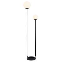 Stehleuchte Sehr Schwarz/Weiß max. 25 Watt - Schwarz/Weiß, MODERN, Glas/Metall (35/160cm)