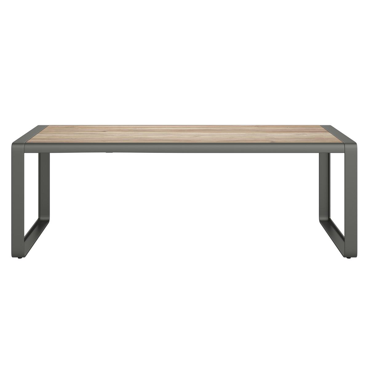 Gartengarnitur "Caroline", hell/dunkelgrau, Holz/Metall - Dunkelgrau, Modern, Holz/Metall (220/75/85cm) - Bessagi Garden