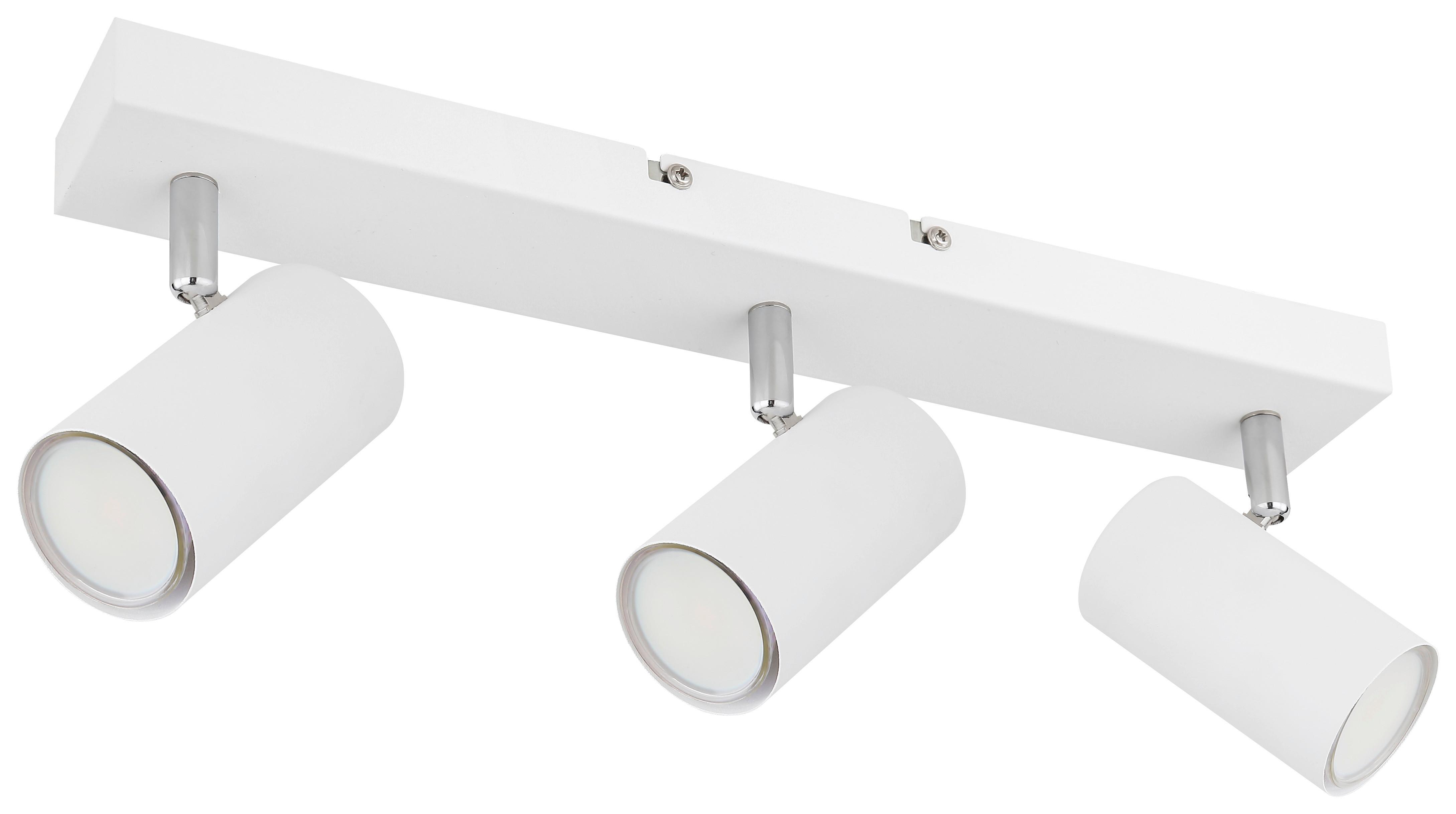 Strahler Witmo 2 Weiß/Chromfarben max. 25 Watt - Chromfarben/Weiß, MODERN, Metall (43/6/12cm) - Mömax