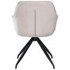 STOL MED ARMSTÖD NOVA - beige/svart, Modern, metall/textil (64/85/62cm) - Mömax