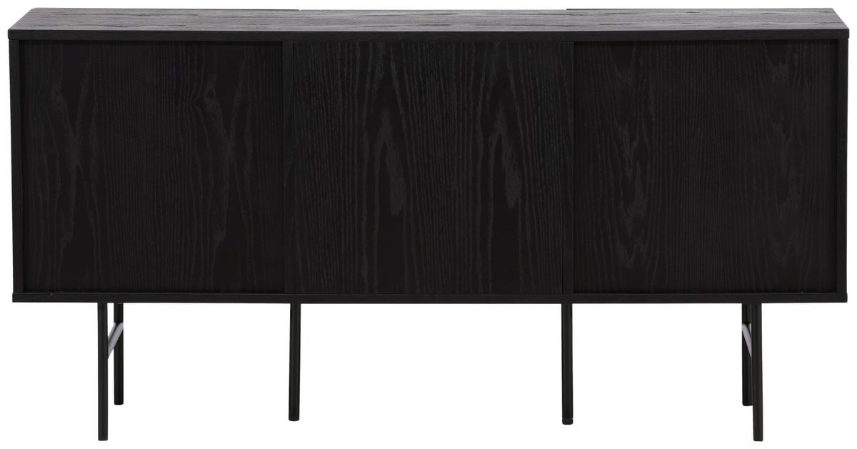 SIDEBOARD BJÖRKÖN - Schwarz, Design, Holzwerkstoff/Metall (150/75/42cm) - Livetastic