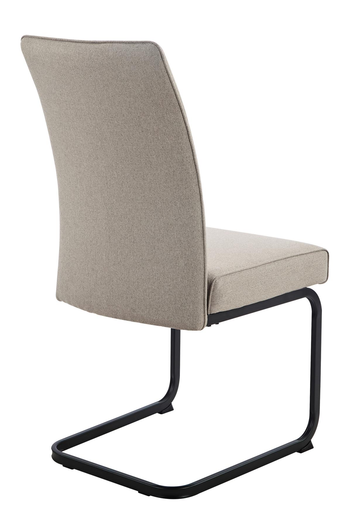 SCHWINGSTUHL-SET MALTA III S 4ER-SET - Schlammfarben/Schwarz, MODERN, Textil/Metall (45/96,5/60cm) - P & B