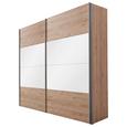 Schwebetürenschrank in Eichefarben - Eichefarben/Alufarben, KONVENTIONELL, Holzwerkstoff/Metall (200/216/68cm) - Premium Living Schwebetürenschrank in Eichefarben - Eichefarben/Alufarben, KONVENTIONELL, Holzwerkstoff/Metall (200/216/68cm) - Premium Living