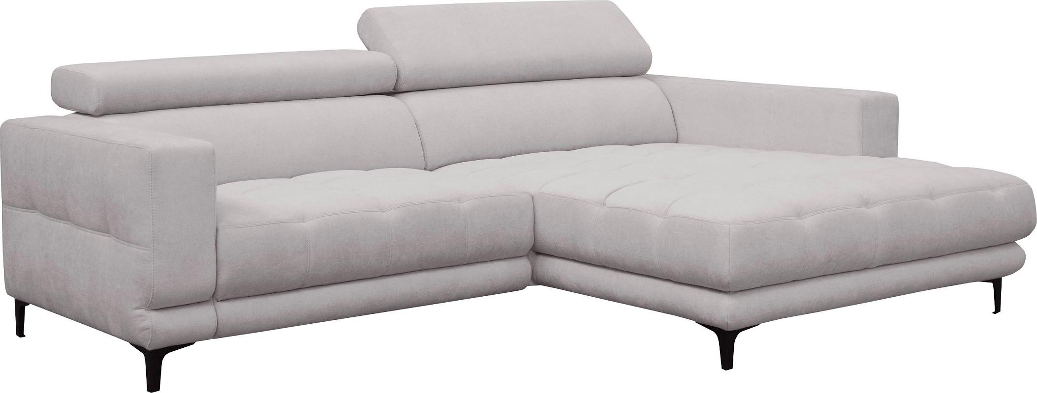 Sarokkanapé Aspen - szürkésbézs, Konventionell, faalapú anyag/textil (264/192cm)