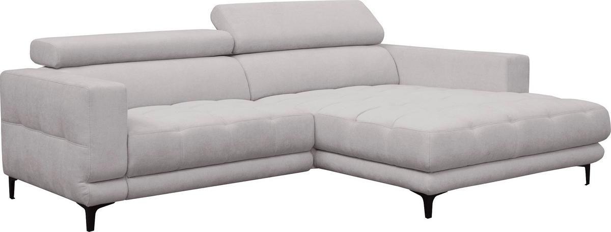 Sarokkanapé Aspen - szürkésbézs, Konventionell, faalapú anyag/textil (264/192cm)