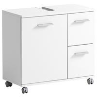 Omarica Za Pod Umivalnik Palermo, Bela - barve kroma/siva, Konvencionalno, kovina/umetna masa (65,1/60/32cm) - Stylife