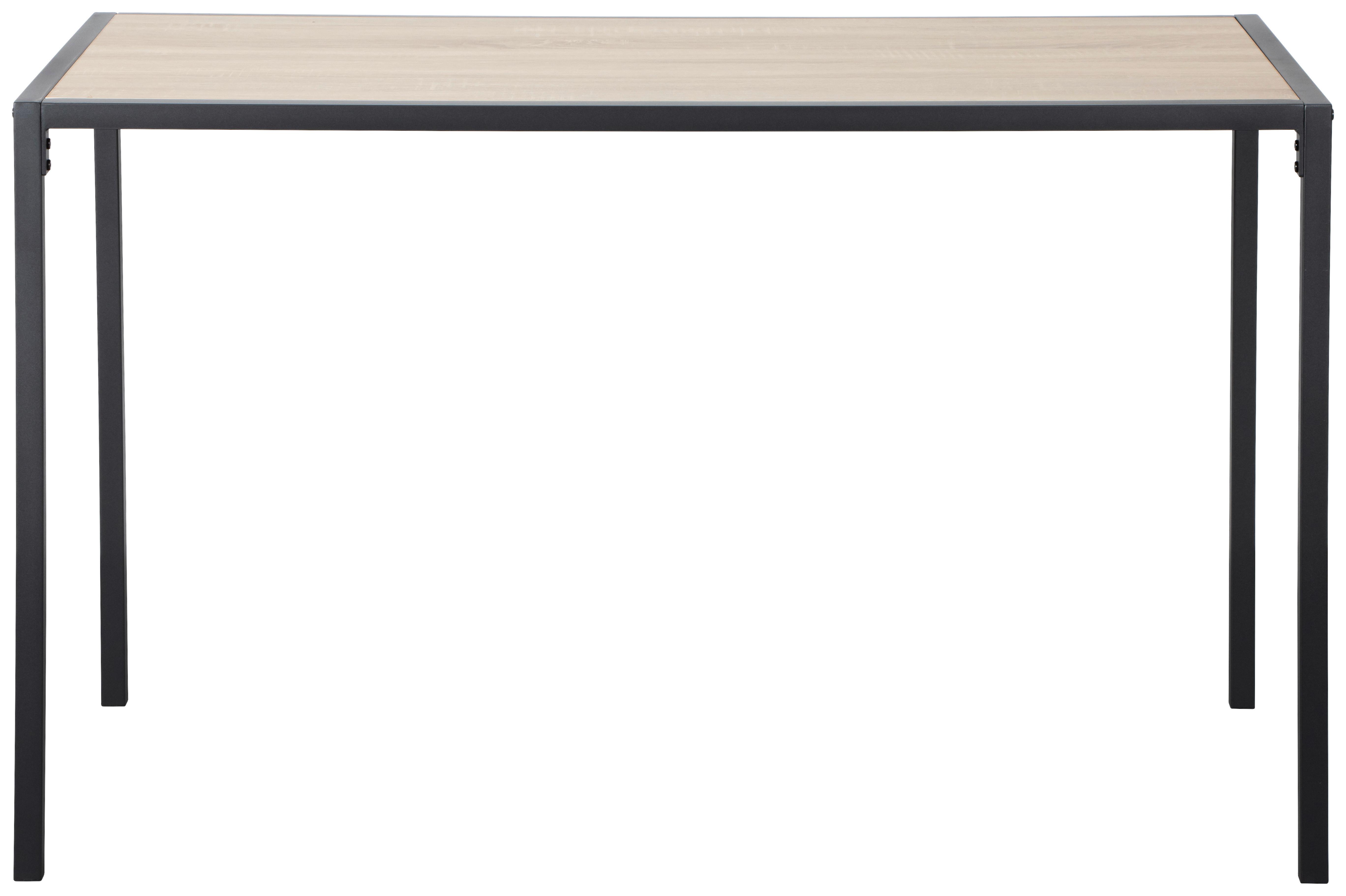 SKRIVBORD ARIAN -BASED- - Sonoma ek/svart, Basics, metall/trämaterial (120/60/75cm) - Based