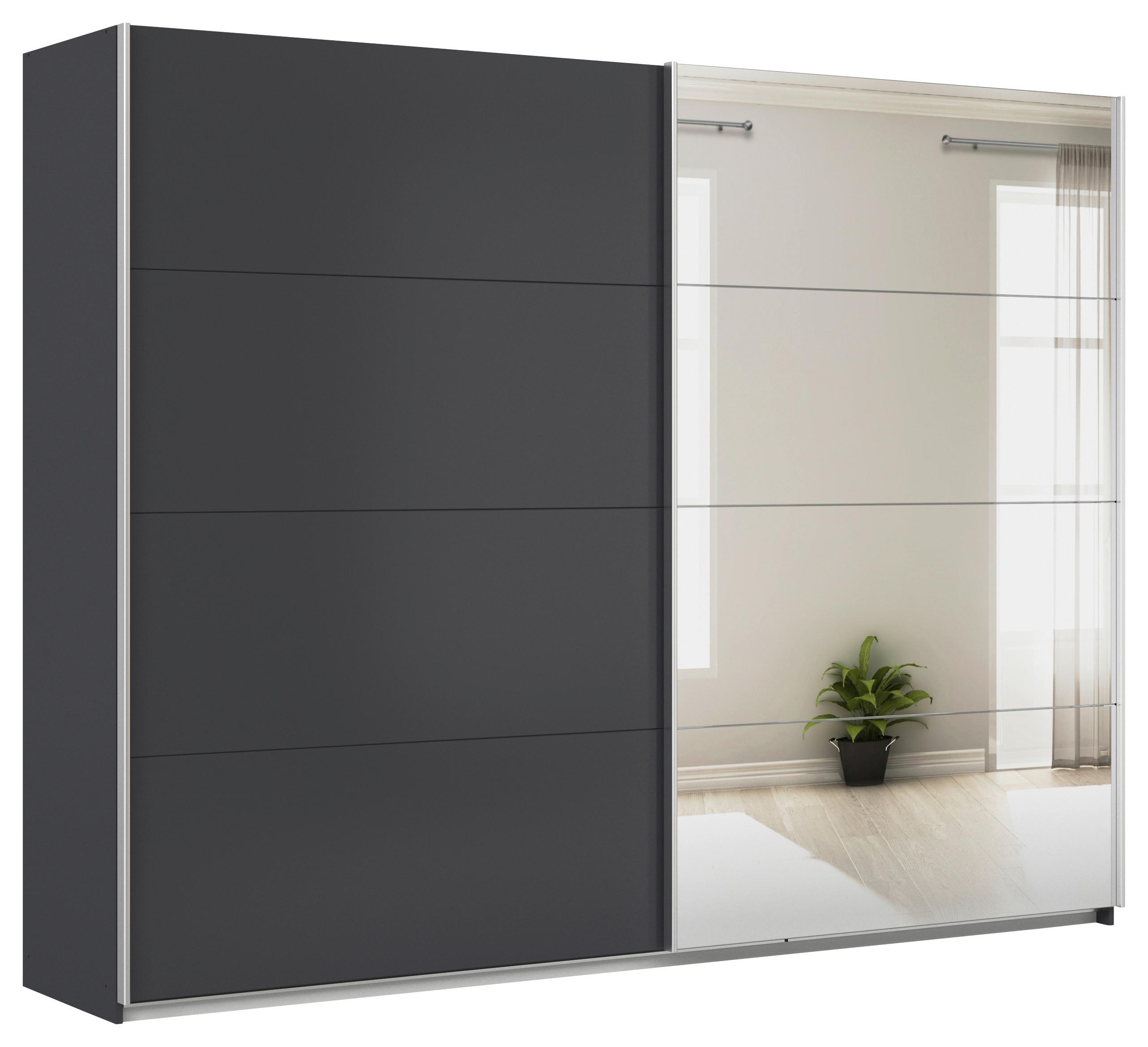 DULAP USI CULISANTE FELDKIRCH - argintiu/antracit, Modern, material pe bază de lemn (271/210/62cm)