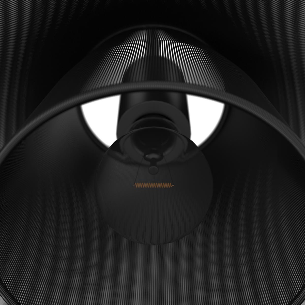 Hängeleuchte Luca Schwarz Baumwolle max. 40 Watt - Schwarz, MODERN, Textil/Metall (80/166/80cm) - Bessagi Garden