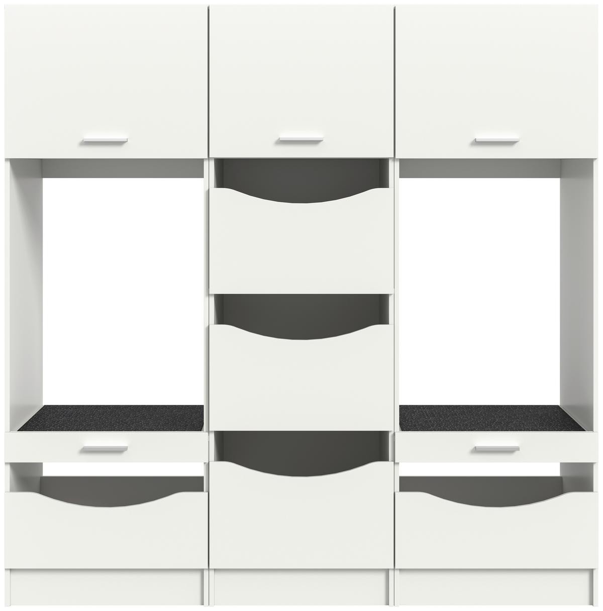 Omara Za Pralni In Sušilni Stroj Free, Bela - bela, Basics, leseni material (193/195/68cm) - MID.YOU