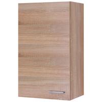 Kuhinjska Zgornja Omarica Samoa, Barva Hrasta - bela/barve aluminija, Konvencionalno, umetna masa/leseni material (50/89/32cm) - FlexWell