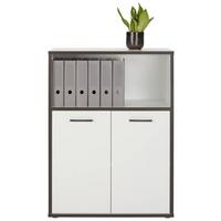 Regalkombination in Weiss/Grau - Weiss/Grau, Modern, Holzwerkstoff/Kunststoff (84,5/115,1/41,5cm) - Mömax