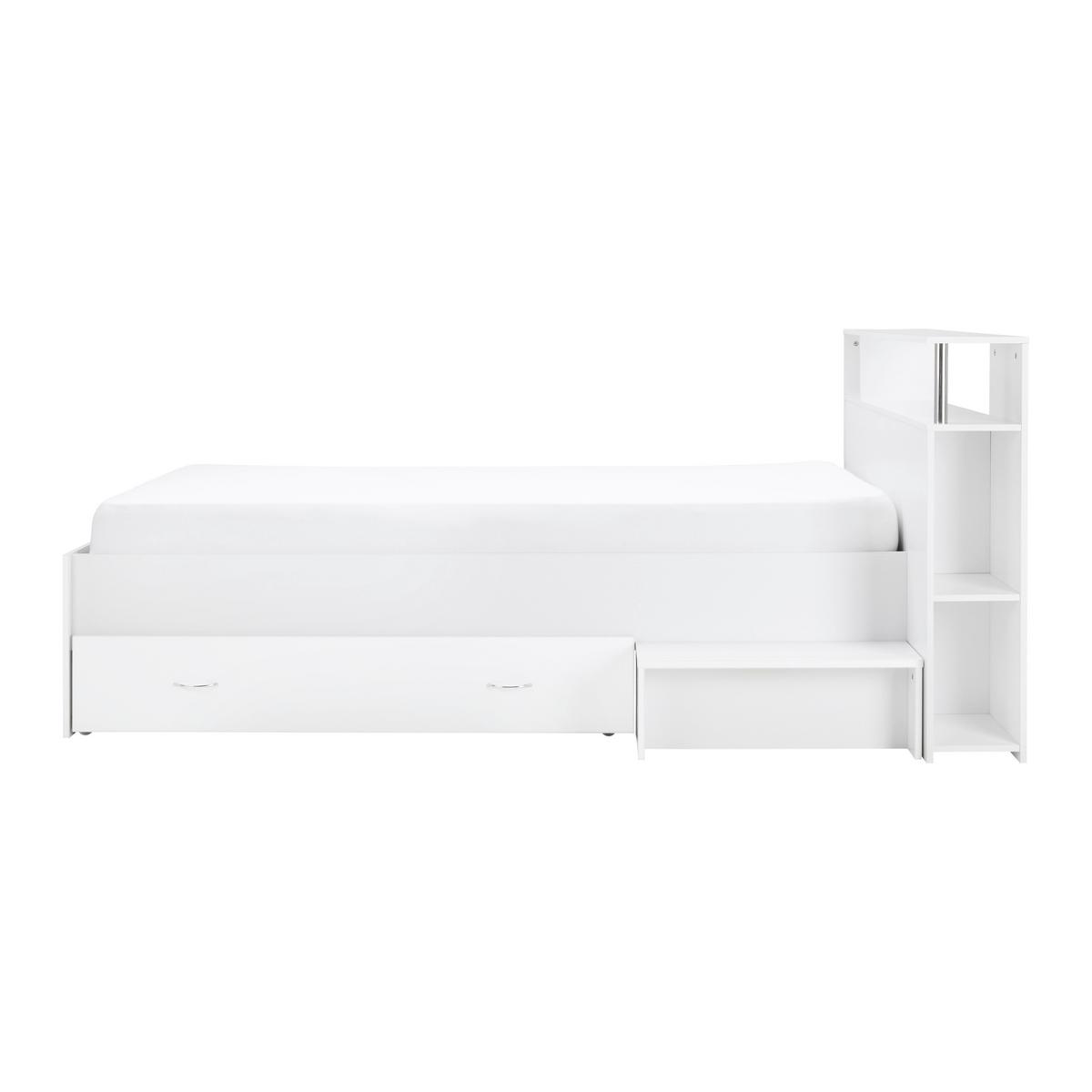 Otroška/mladinska Postelja Nika, Bela, 90x200 - bela, Moderno, leseni material/les (90/200cm) - Bessagi Kids