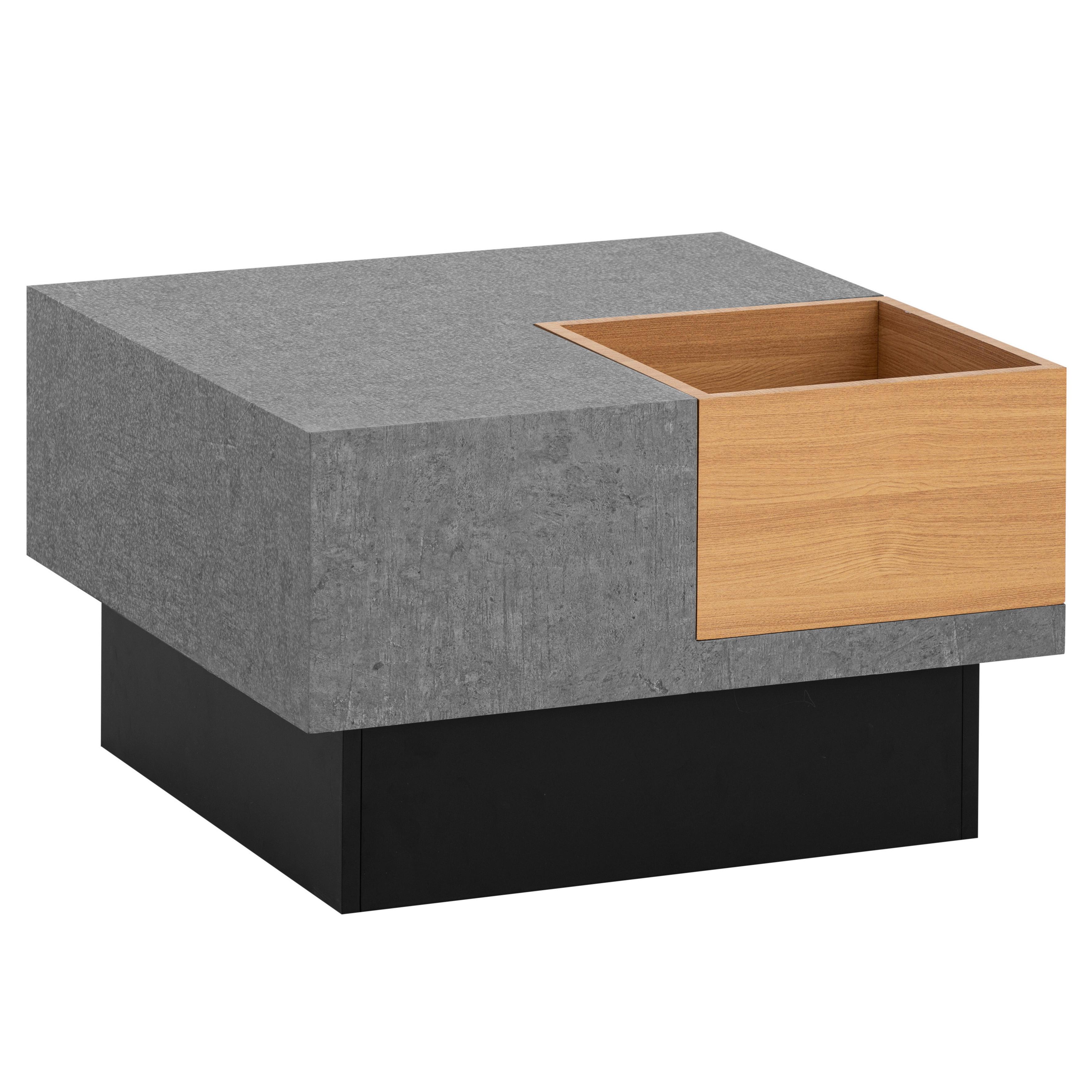 COUCHTISCH WL6.930 - Schwarz/Grau, Design, Holzwerkstoff (65/40/65cm) - Livetastic