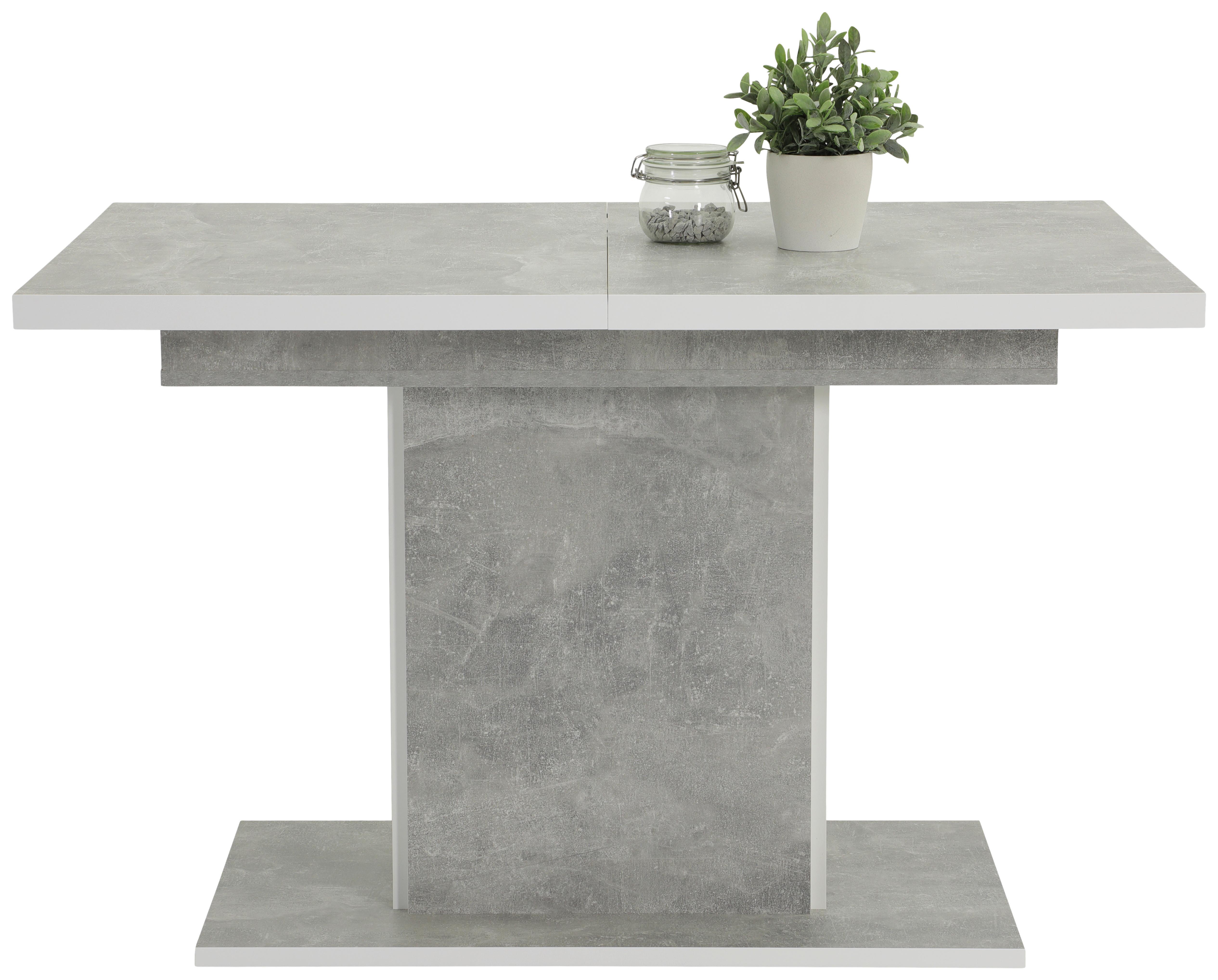 Esstisch ausziehbar Alice LxB 120160x80 cm Betonoptik/Weiß online