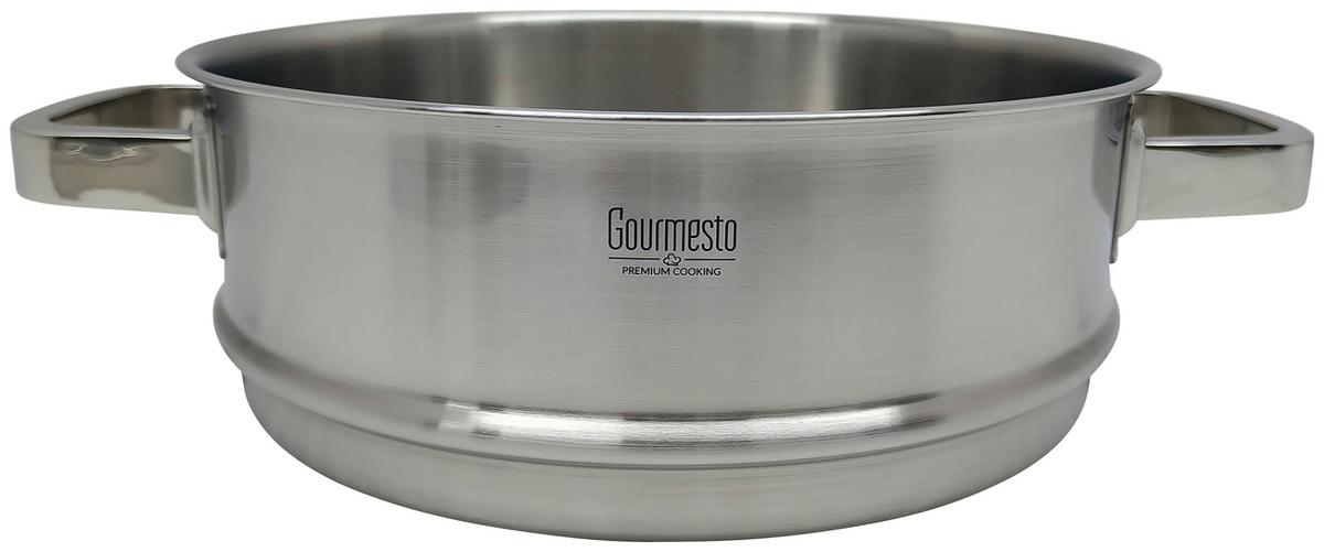 Dampfeinsatz Silver Line Edelstahlfarben Ø ca. 24cm - Edelstahlfarben, KONVENTIONELL, Metall (24/9cm) - Gourmesto