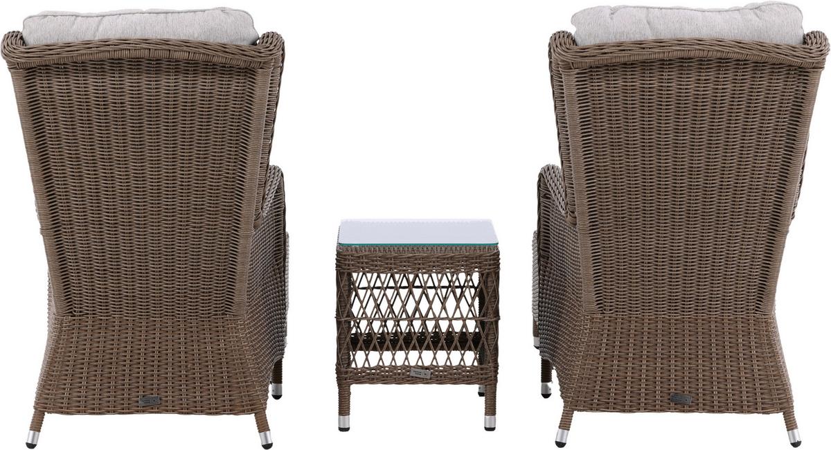 LOUNGEGARNITUR WASHINGTON - Beige/Braun, KONVENTIONELL, Kunststoff/Textil - Gardenson