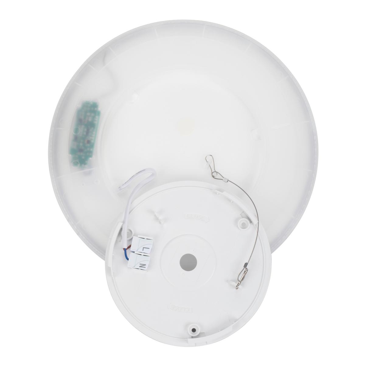 LAMPA SUFITOWA LED GIGA 8 *SBN* - biały, Basics, tworzywo sztuczne (29,3/2,8cm) - Novel