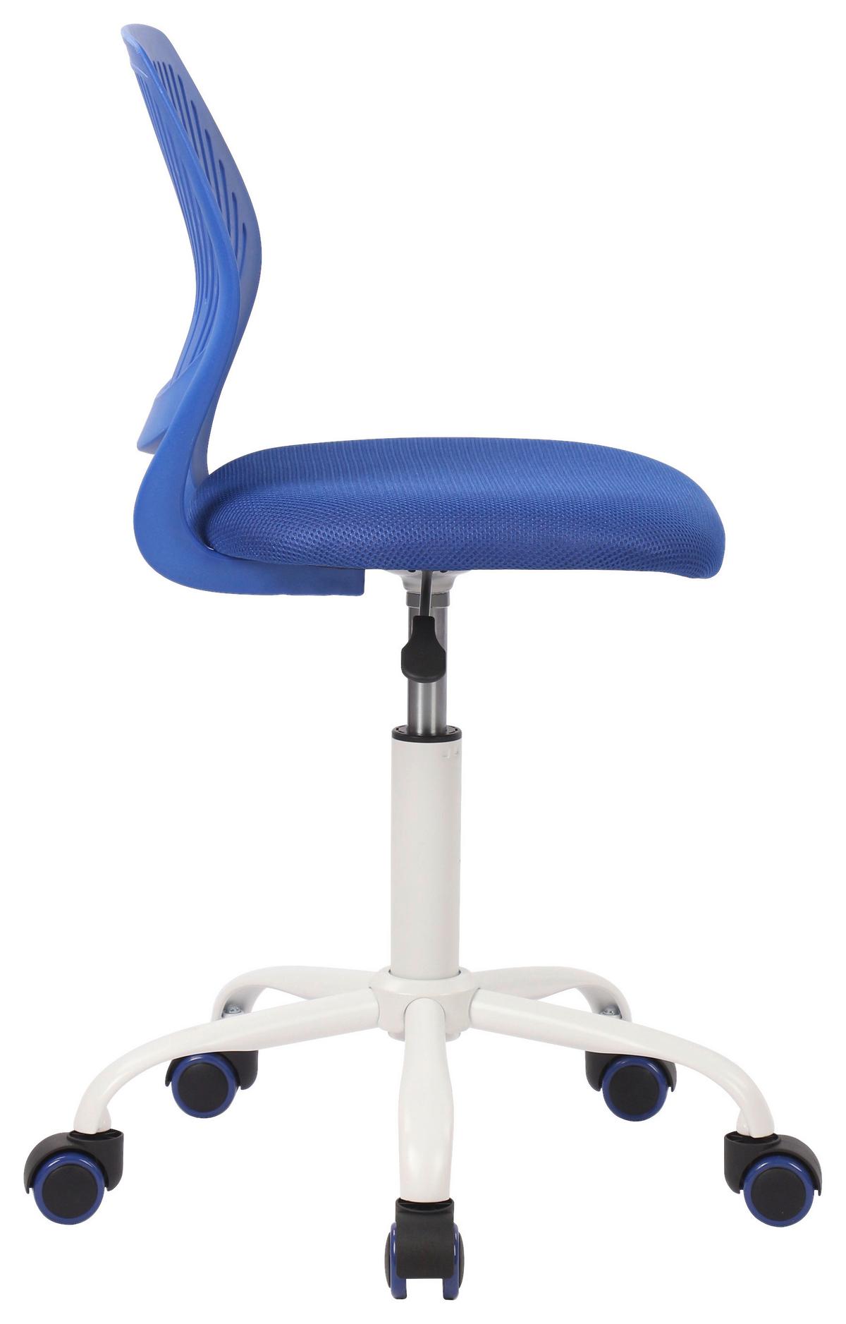 Jugenddrehstuhl Kira Blau ca. 40x87x44cm - Blau/Weiß, MODERN, Holz/Kunststoff (40/87/44cm) - Mömax