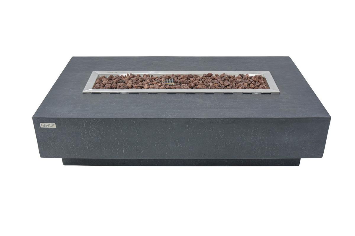 Feuerstelle Hampton Dunkelgrau - Dunkelgrau, KONVENTIONELL, Stein/Metall (35/35/142cm) - Gardenson