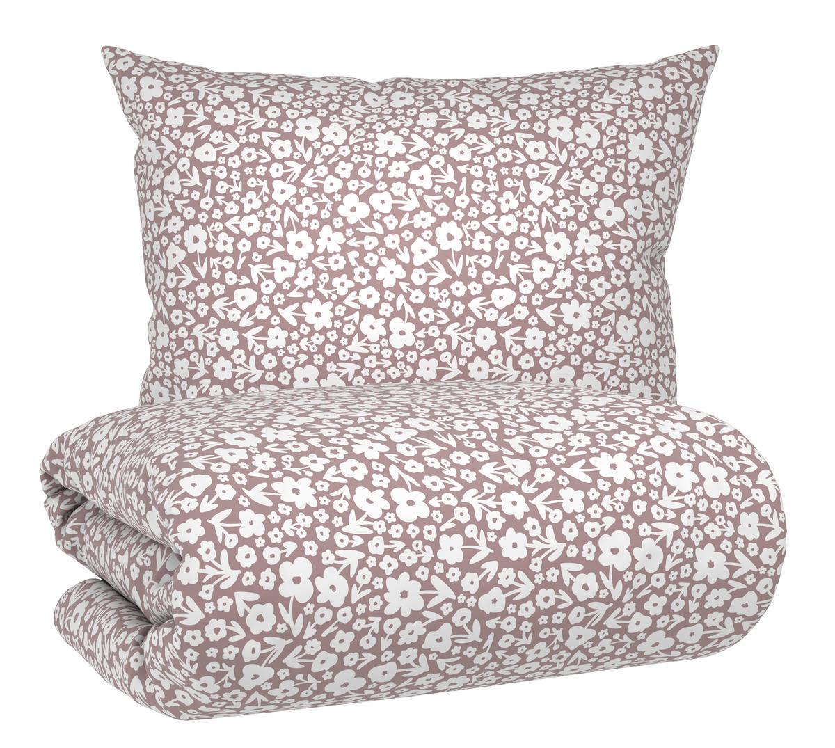 Bettwäsche Millefleur Mauve ca. 140x200cm - Mauve, MODERN, Textil (140/200cm) - Mömax