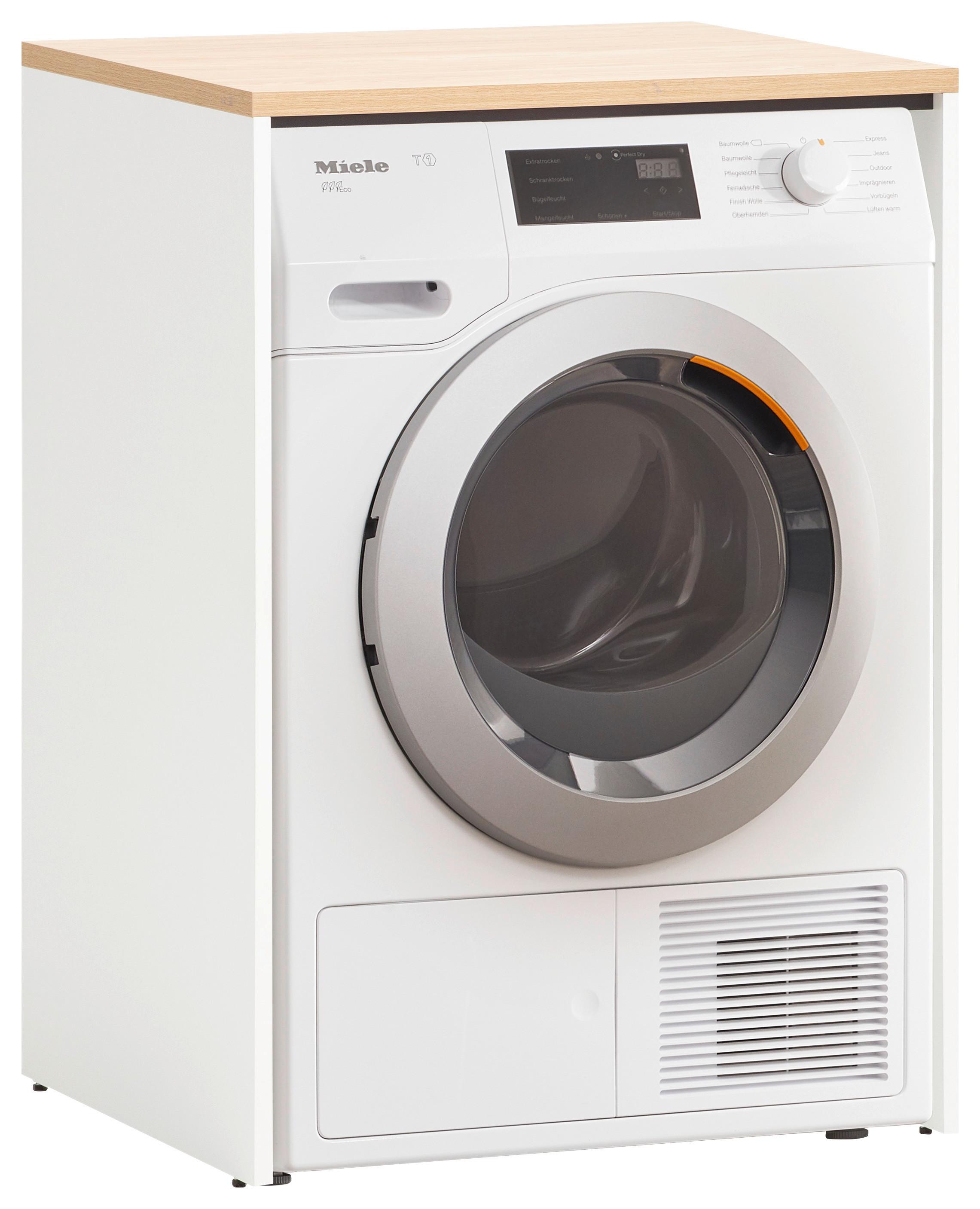 Waschmaschinenschrank SOLEA Weiß ca.67x96x60cm - Eichefarben/Weiß, MODERN, Holzwerkstoff (67,1/96/60cm) - MID.YOU