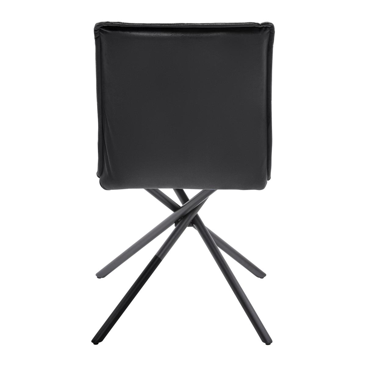 KRZESŁO LUNITA - czarny, Modern, metal/tkanina (47/88/57cm) - Bessagi Home