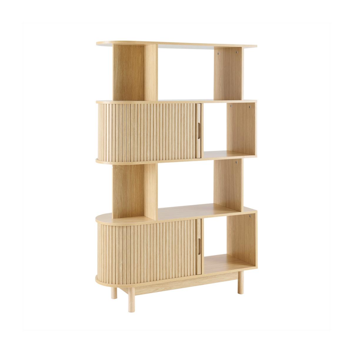 Etajeră SKANDY - culoare natur, Modern, lemn/material pe bază de lemn (100/156/35cm) - Modern Living