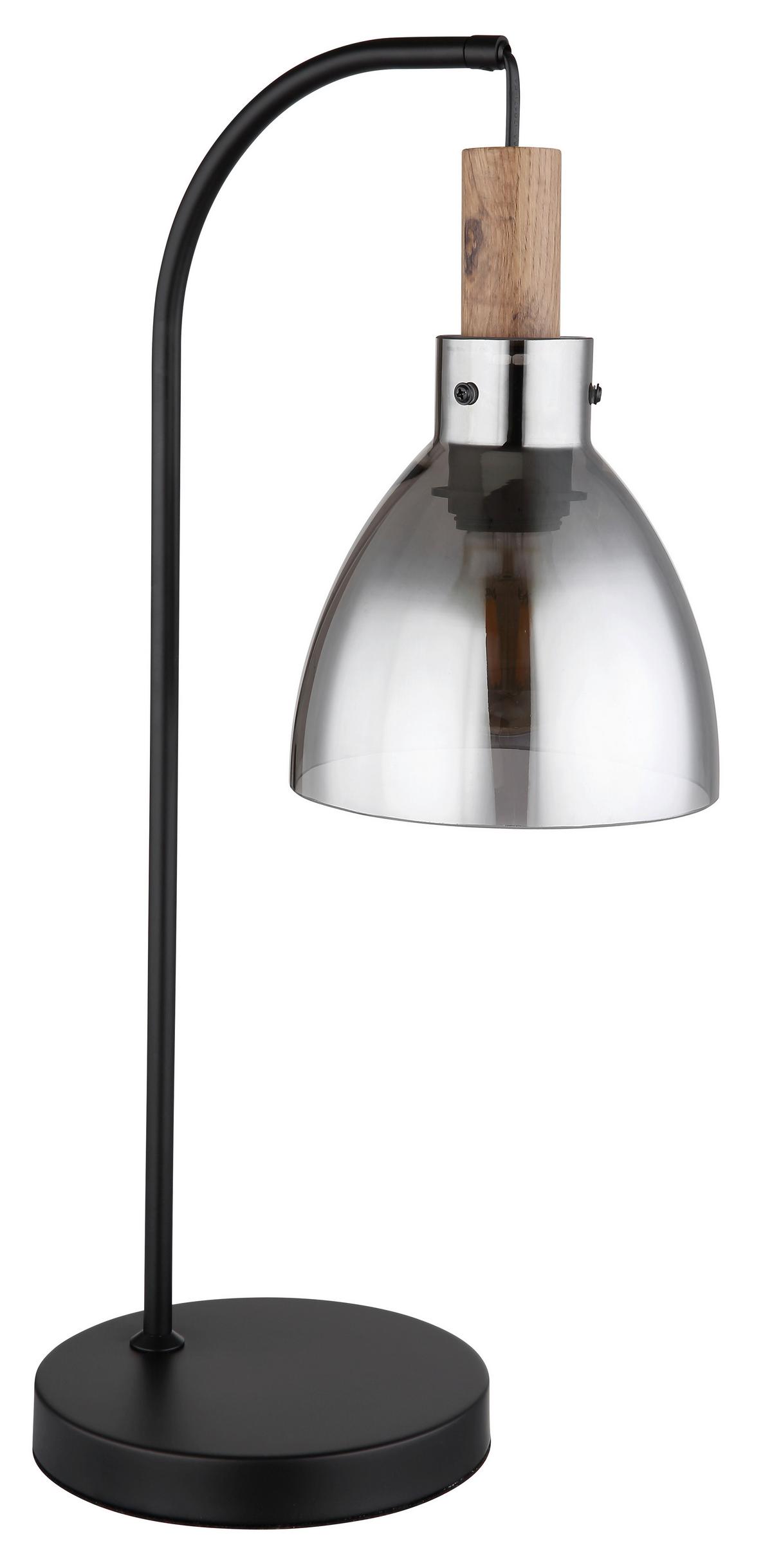 Namizna Svetilka 15550t Mattea - črna, Design, kovina/steklo (25/18/55cm) - Globo