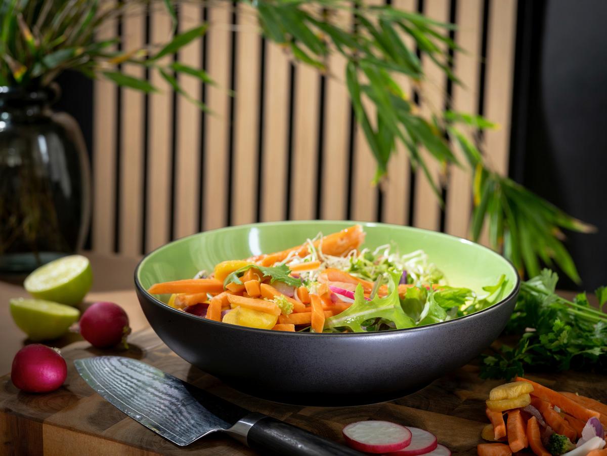 Tálszett 24932 Hot Green Poke Bowl - fekete/világossárga, Basics, kerámia (22,5/6cm) - Creatable