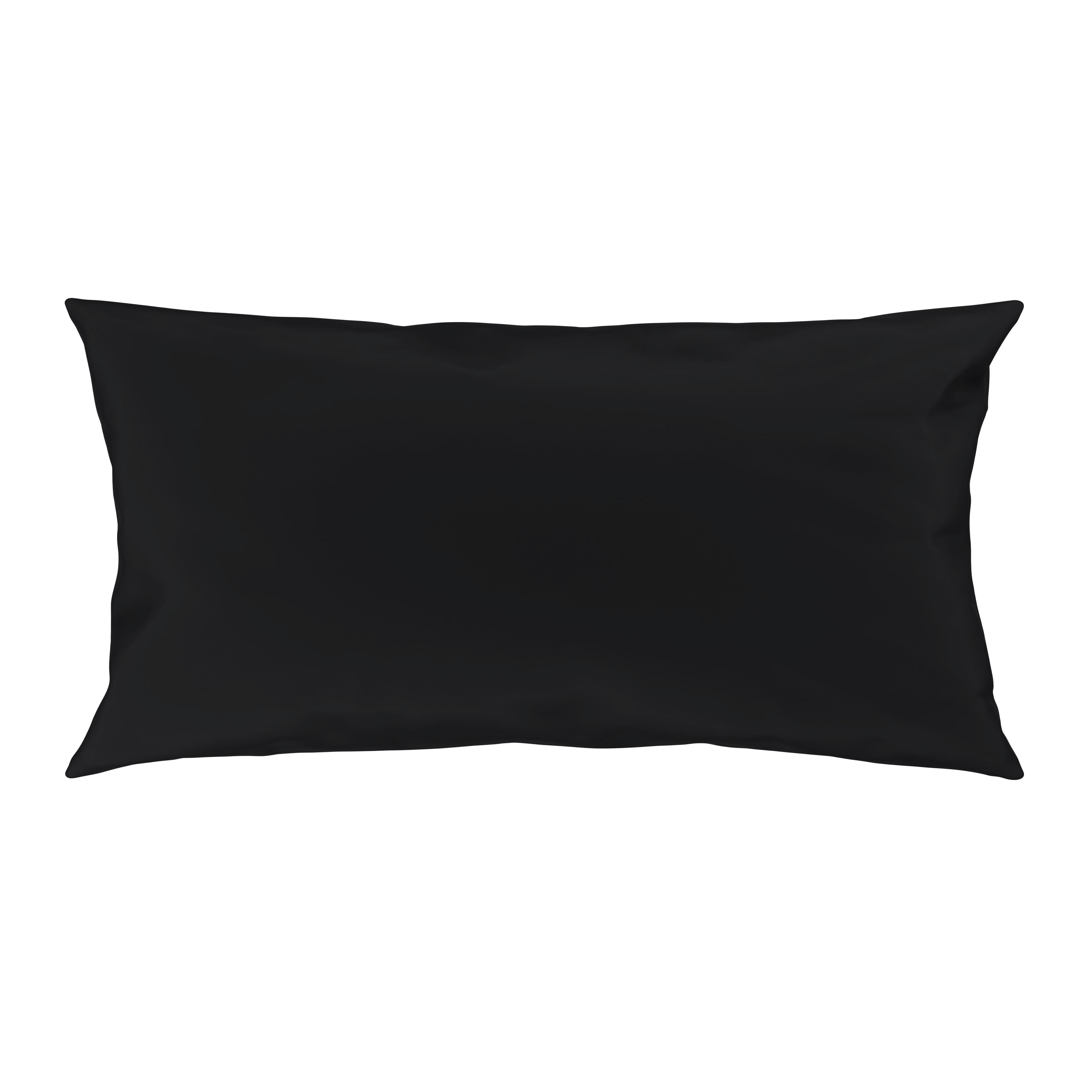 Kissenhülle Xenia Uni Schwarz ca. 40x80cm - Schwarz, MODERN, Textil (40/80cm) - Premium Living
