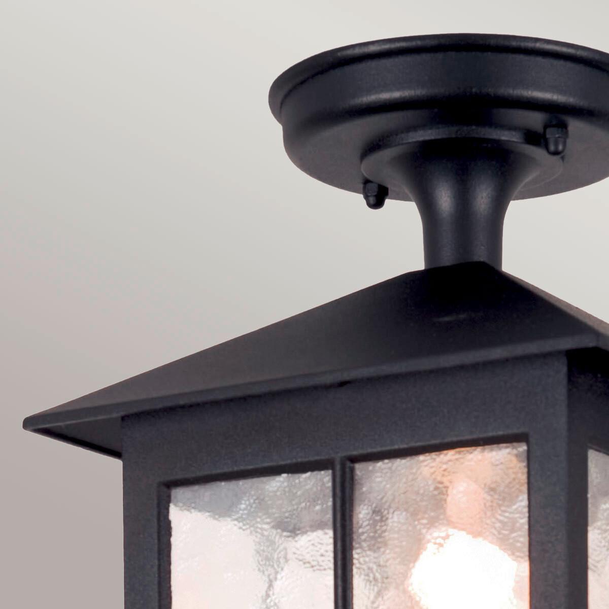 Kültéri Mennyezeti Lámpa Bl18a-Black - fekete, Konventionell, üveg/fém (28/18,5/18,5cm) - Elstead Lighting