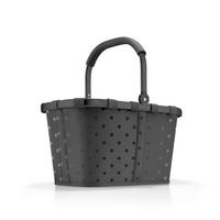 TORBA NA ZAKUPY CARRYBAG GLOSSY DOTS NERO - czarny, Basics, tkanina (48/29/28cm) - Reisenthel