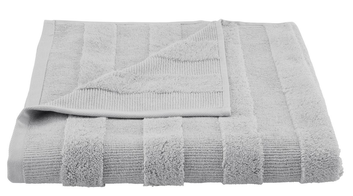 Duschtuch Chris in Grau ca. 70x140cm - Silberfarben, Textil (70/140cm) - Premium Living