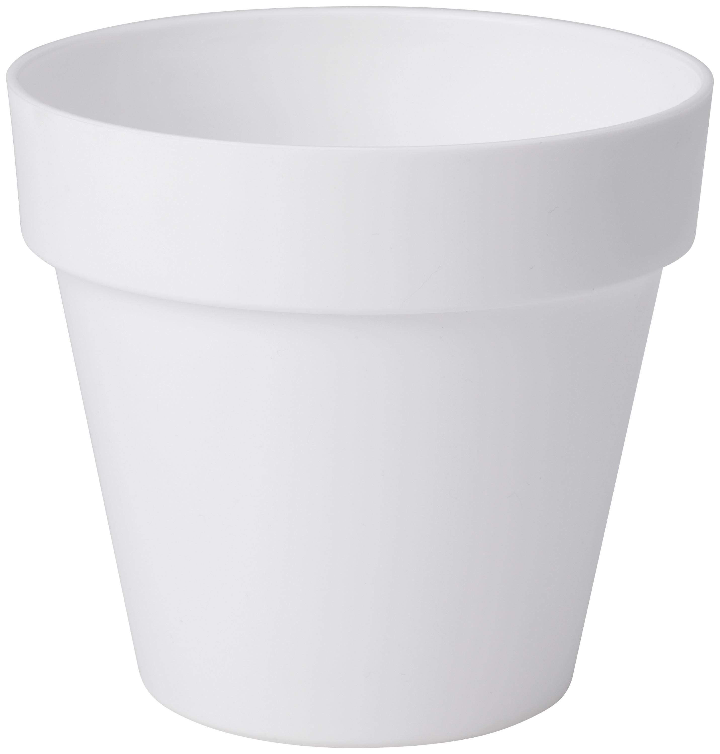 Übertopf Icona SOFT 18 Weiß - Weiß, KONVENTIONELL, Kunststoff (18/16cm) - Mömax