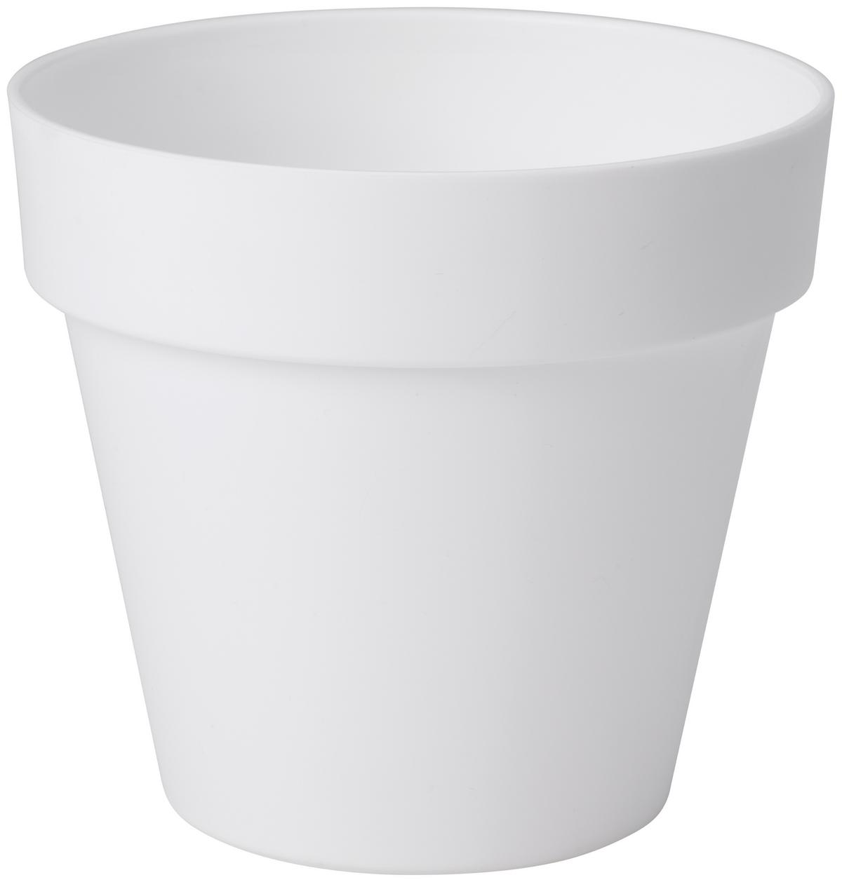 Kaspó Icona Soft 18 - fehér, Konventionell, műanyag (18/16cm) - Mömax