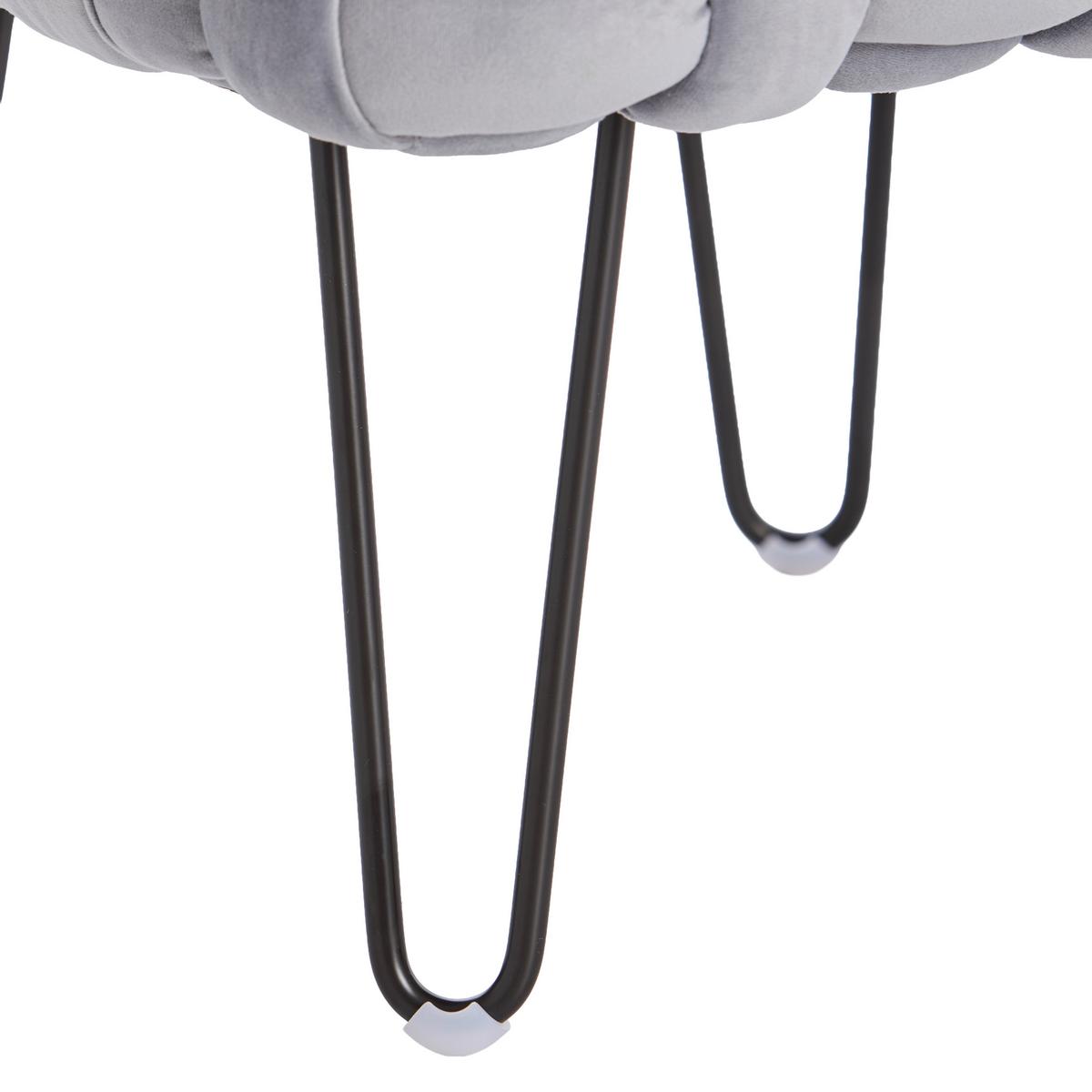 HOKER AMY - czarny/szary, Trend, metal/tkanina (44/41/44cm) - Xora