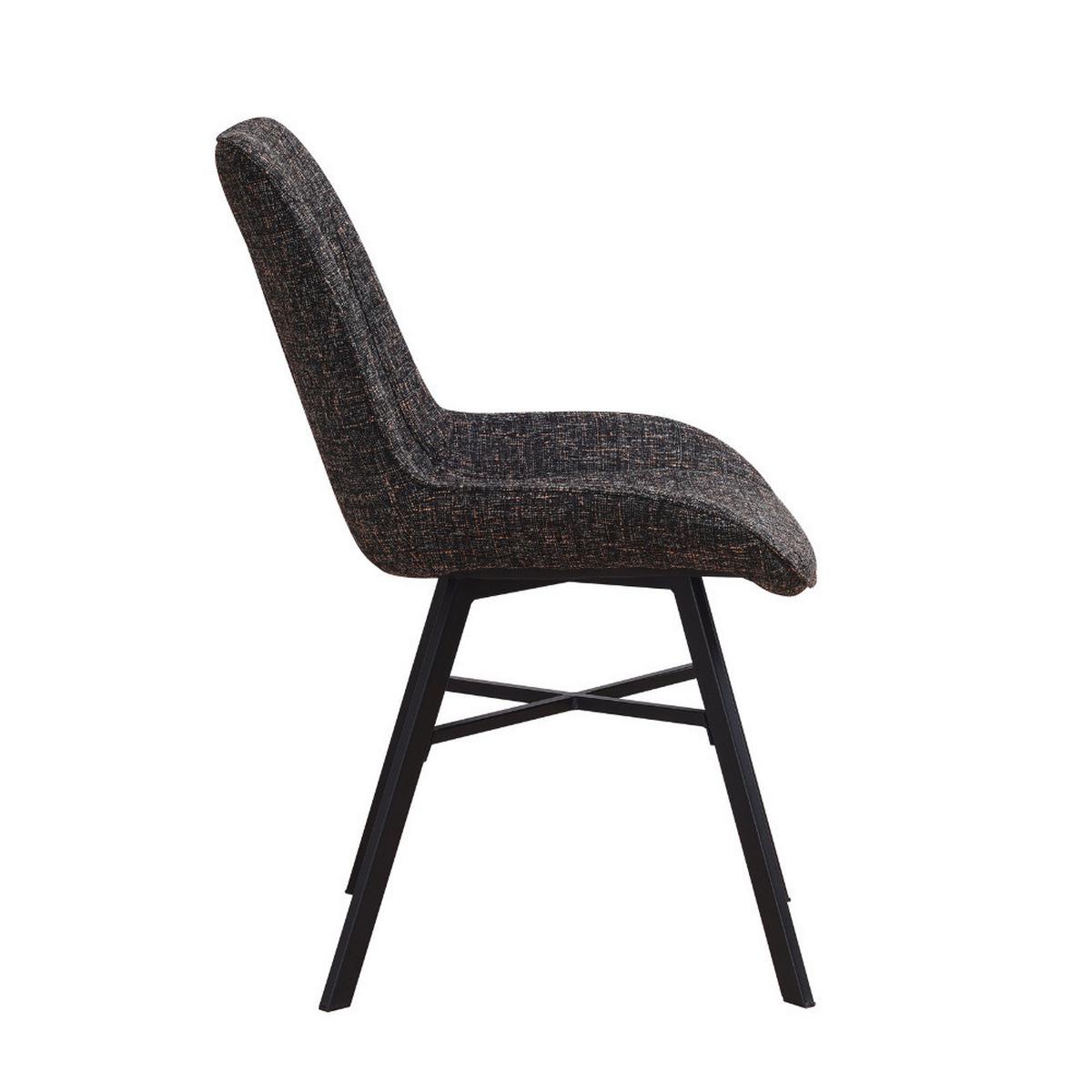 Stuhl-Set Samuel ca. 53x87 cm 2er-Set Schwarz - Schwarz, Design, Textil (53/87/63cm) - MID.YOU