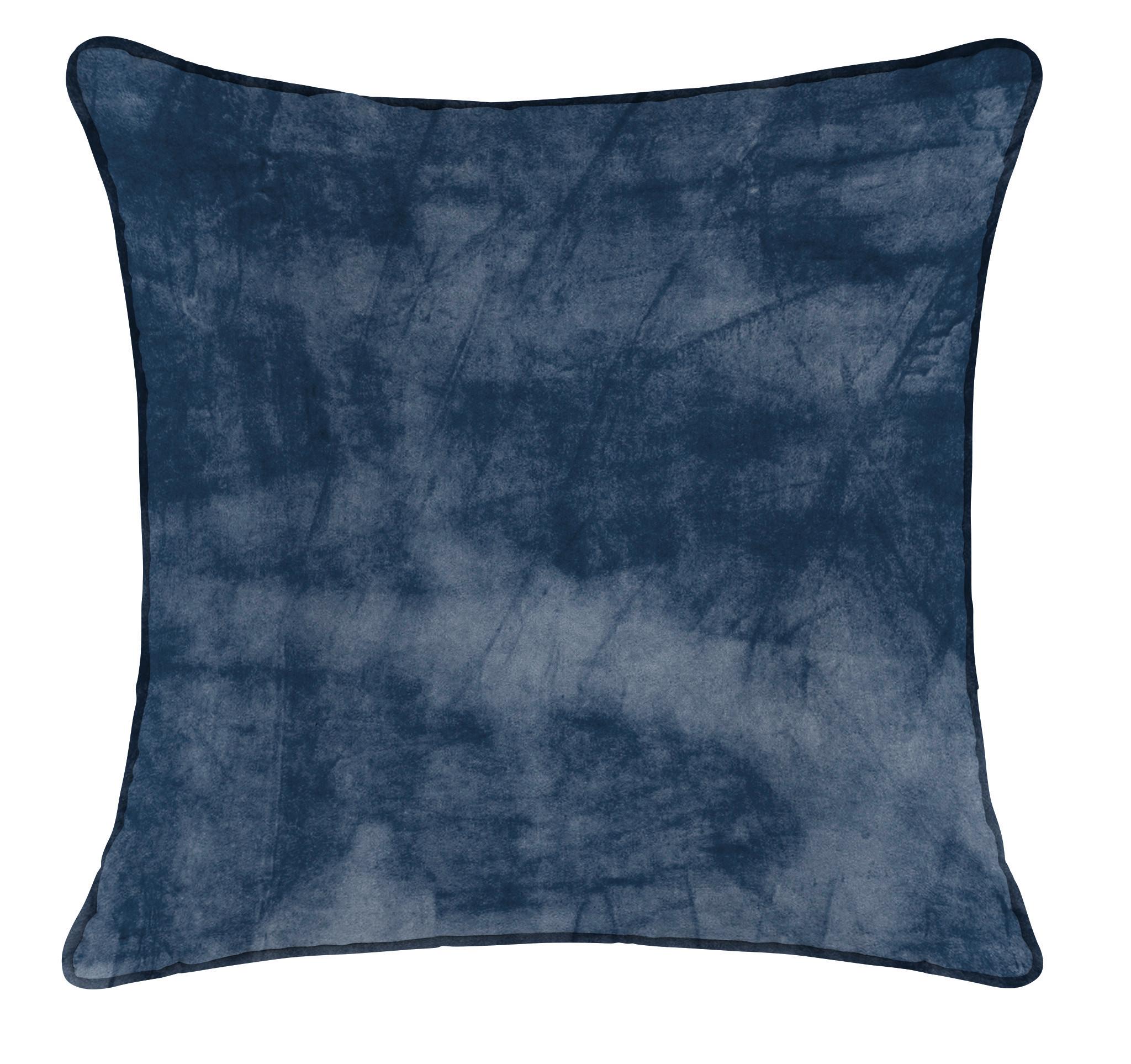 Zierkissen Viola aus Samt ca. 45x45cm - Blau, KONVENTIONELL, Textil (45/45cm) - Premium Living