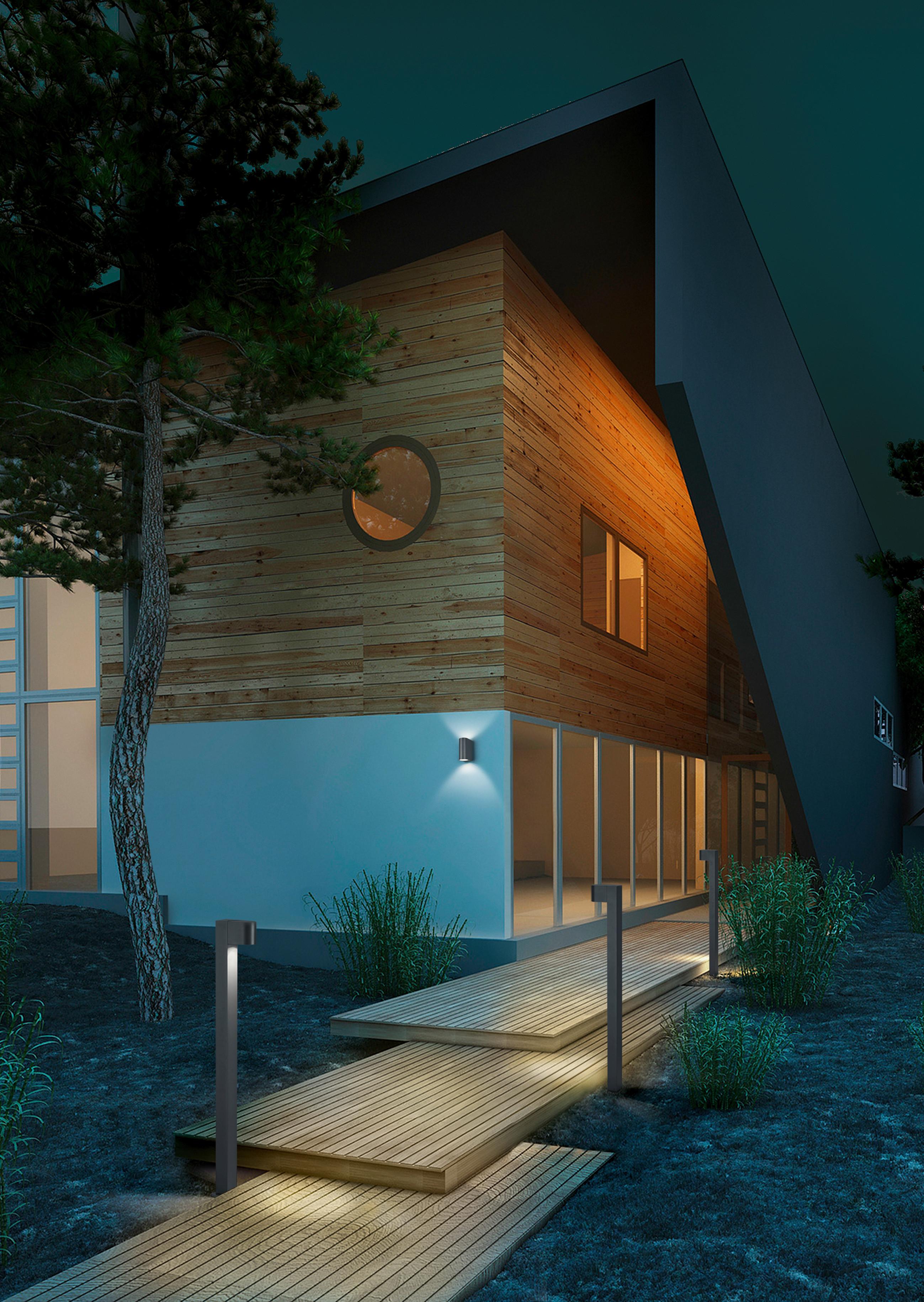 Wegleuchte Roya in Anthrazit max. 20 Watt - Anthrazit, Design, Metall (15,0/100cm) - Trio Leuchten