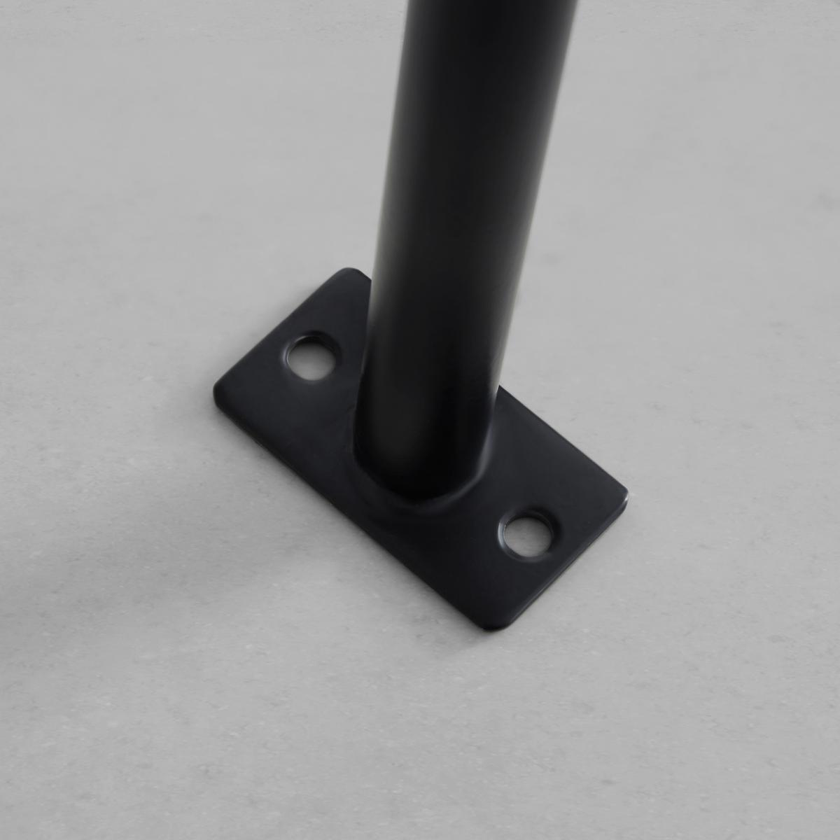 Wandgarderobe Pipe Schwarz - Schwarz, MODERN, Metall (80/60/6cm) - Mömax