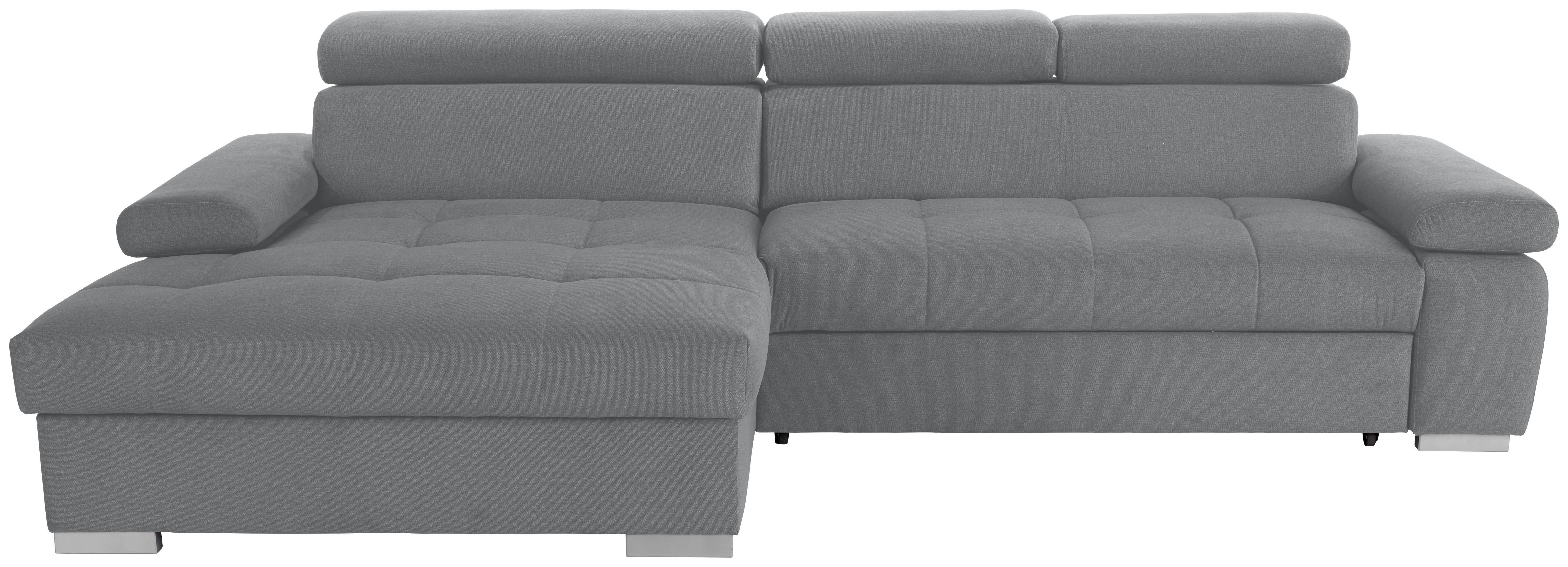 Kutna Garnitura Perry - siva/srebrne boje, Design, tekstil/drvo (183/292cm) - Modern Living